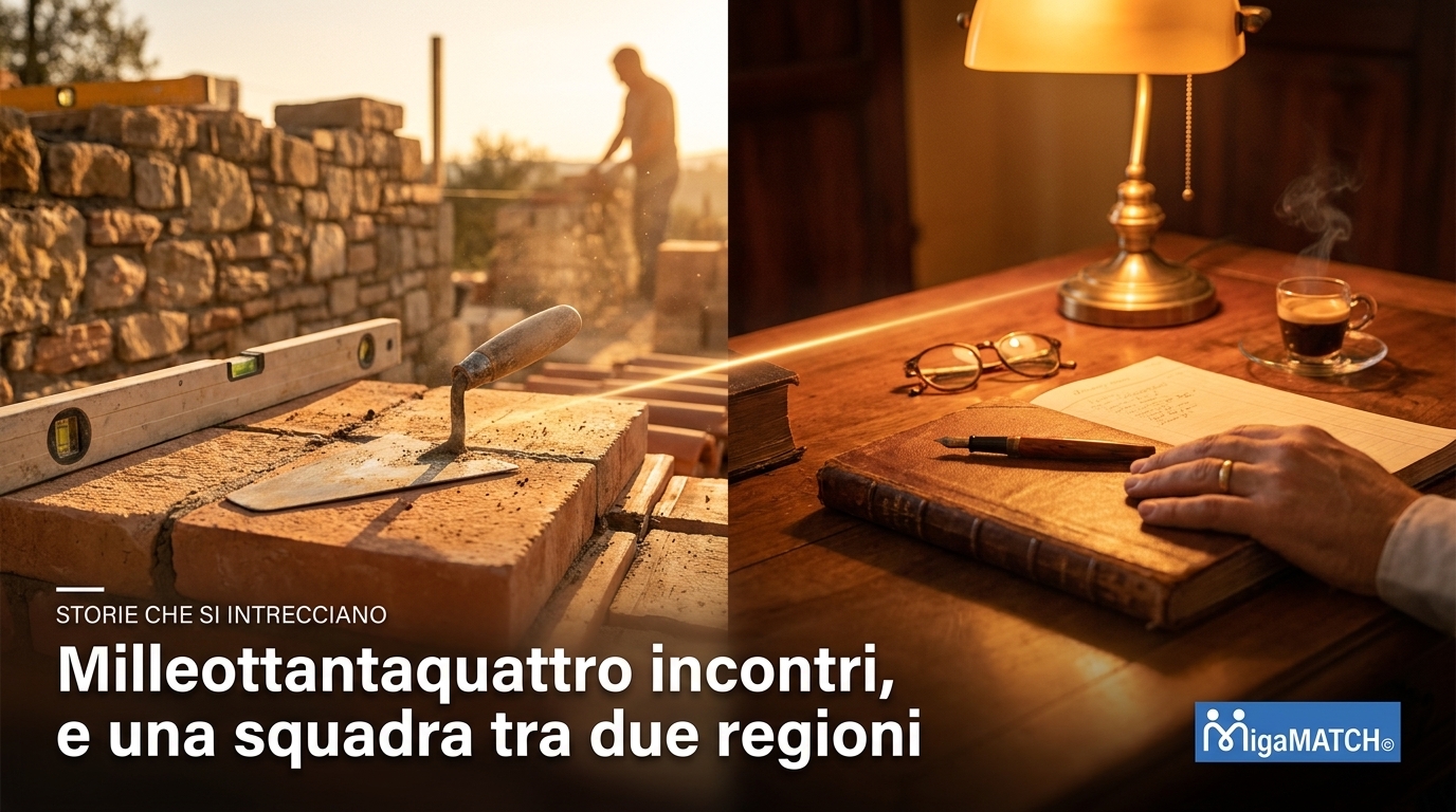 Milleottantaquattro incontri, e una squadra tra due regioni — Storie che si intrecciano
