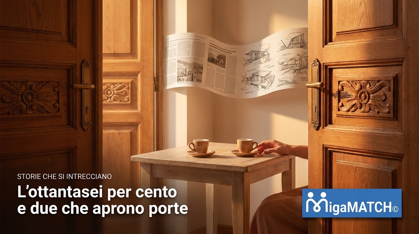L’ottantasei per cento e due che aprono porte — Storie che si intrecciano