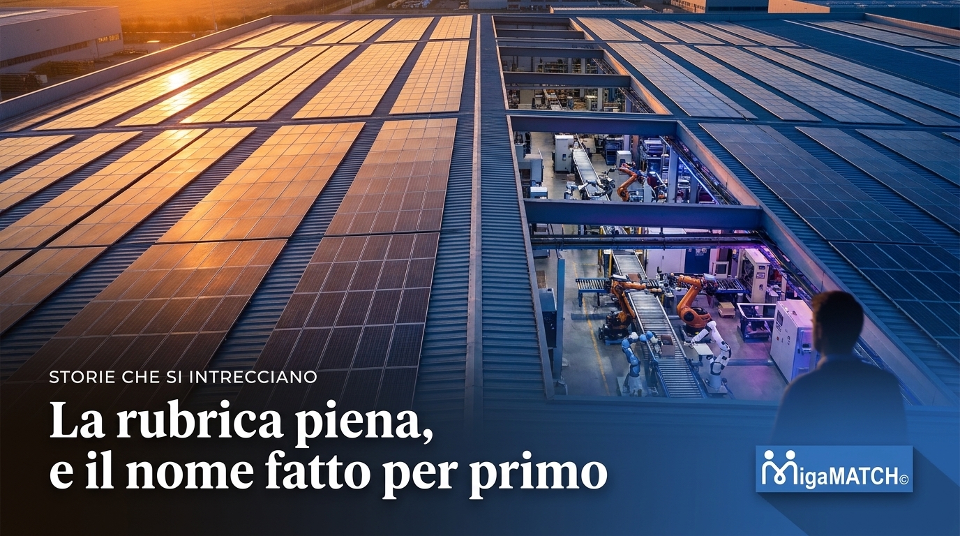 La rubrica piena, e il nome fatto per primo — Storie che si intrecciano