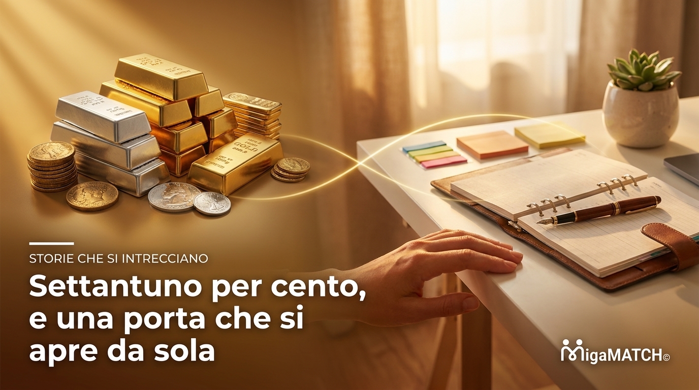 Settantuno per cento, e una porta che si apre da sola — Storie che si intrecciano