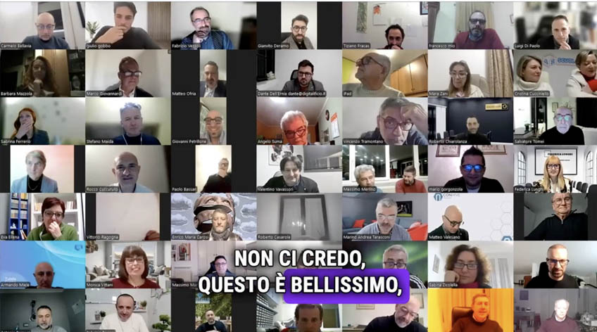 Speed networking in diretta: la griglia di volti connessi durante il Forum Connections